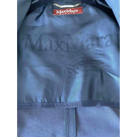Max Mara Studio Jacke/Mantel aus Baumwolle in Blau