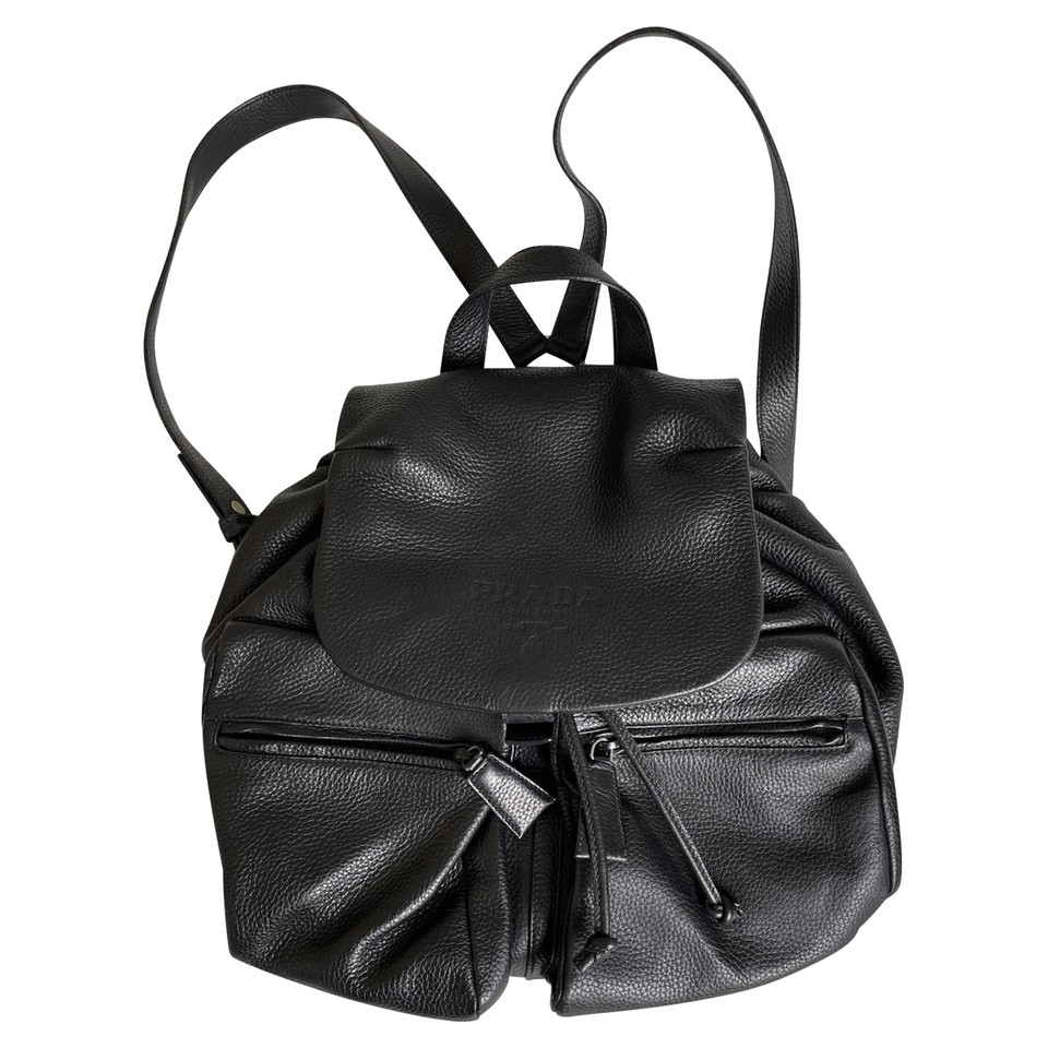Prada Backpack Leather in Black