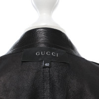 Gucci Blazer en cuir noir