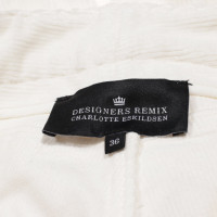Designers Remix Paire de Pantalon en Coton en Crème