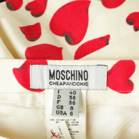 Moschino Cheap And Chic Jupe crème avec motif coeur