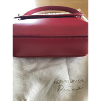 Giorgio Armani La Prima Shoulder Bag Leer in Rood