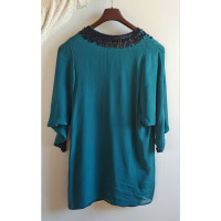 French Connection Top Silk in Turquoise