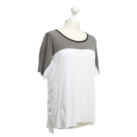 James Perse T-shirt in grigio / bianco