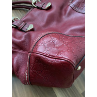 Gucci Handtas Leer in Bordeaux