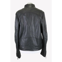 Drykorn Jacke/Mantel aus Leder in Schwarz