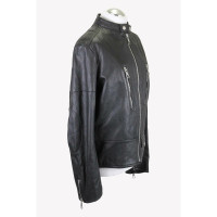 Drykorn Jacke/Mantel aus Leder in Schwarz