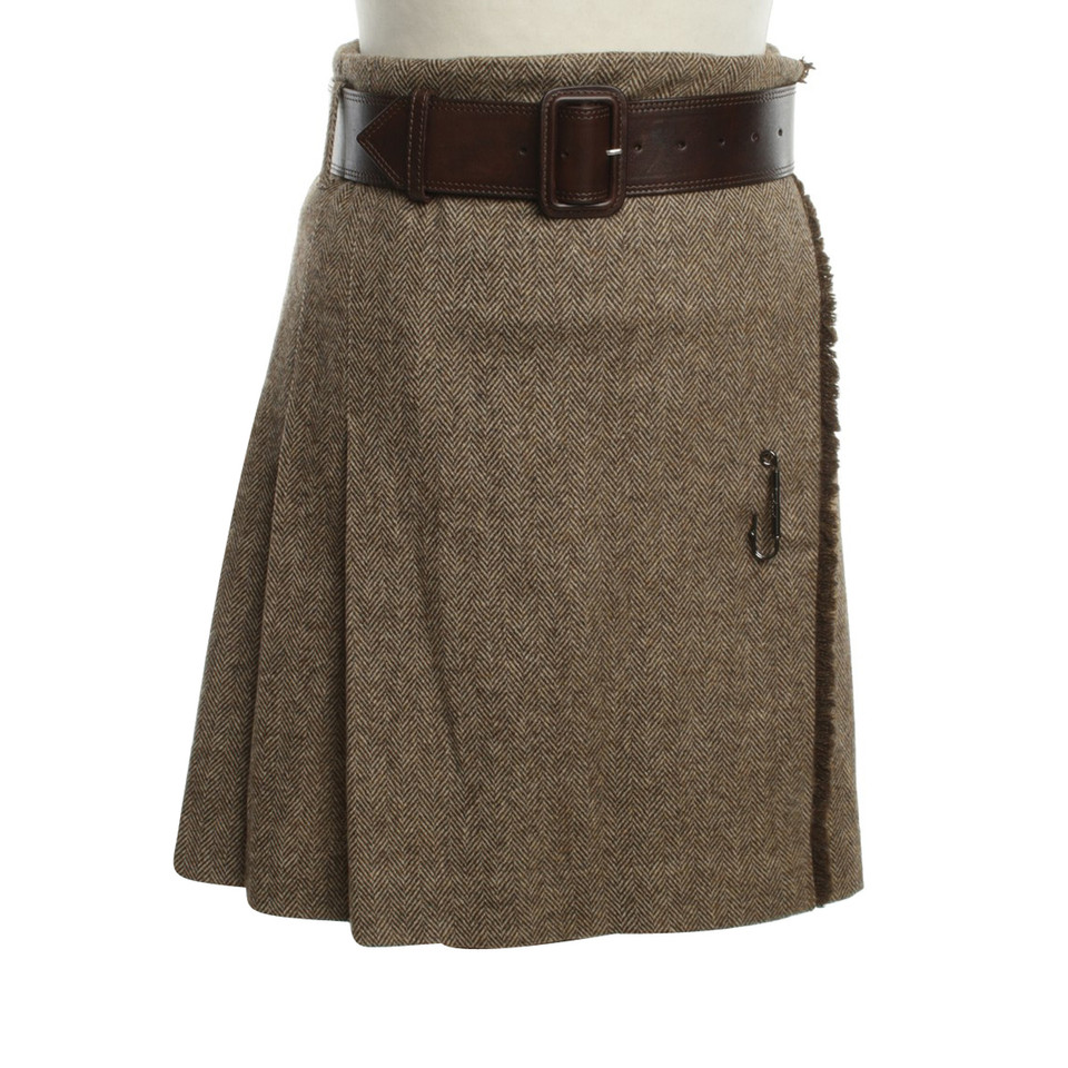 Burberry Envelopper jupe avec motif