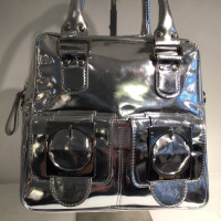 Etro Handbag Patent leather in Silvery