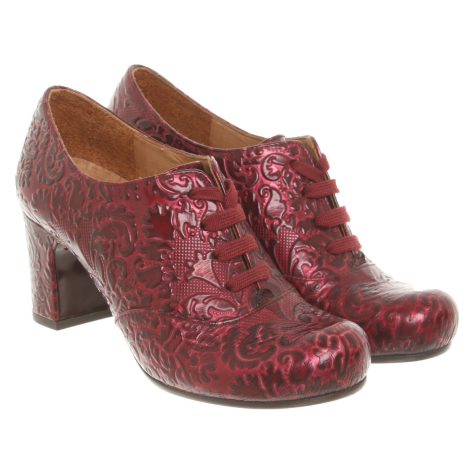 Chie Mihara Chaussures à lacets en Cuir en Fuchsia