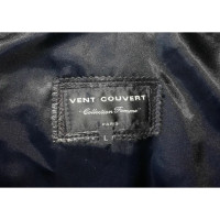 Vent Couvert Veste/Manteau en Cuir en Noir