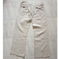 Armani Jeans Trousers Linen in Beige