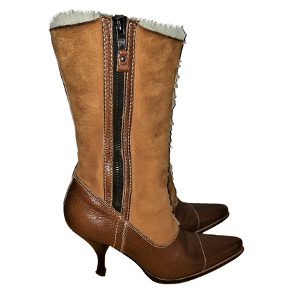 Miu Miu Ankle boots Leather in Ochre