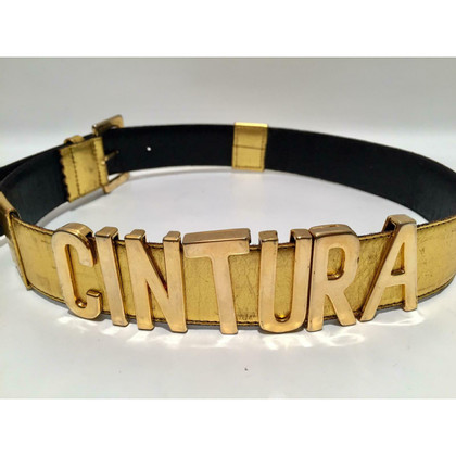 Moschino Belt Leather in Gold