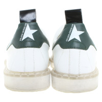 Golden Goose Sneakers in white / green