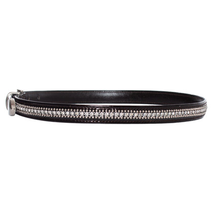 Gianni Versace Belt Patent leather in Brown