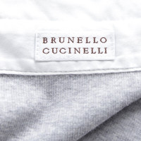 Brunello Cucinelli Chemise en gris / blanc