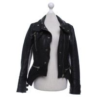 Alexander McQueen Leather biker jacket in black