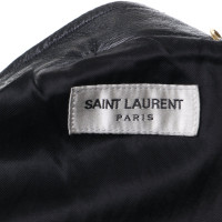 Yves Saint Laurent Veste en cuir au look usé
