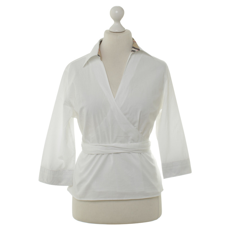 Burberry Wrap blouse in white