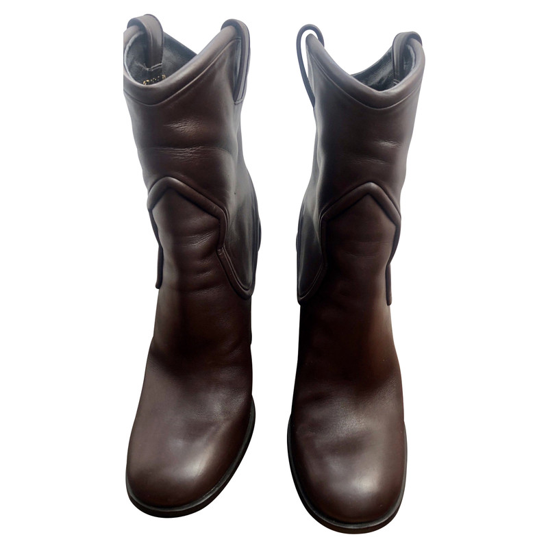 Gucci Boots Leather in Brown - Second 