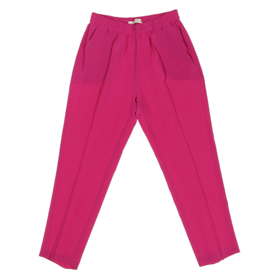 Etro Paire de Pantalon en Soie en Rose/pink