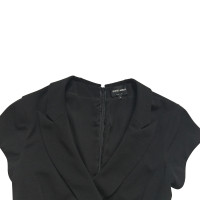 Giorgio Armani Black Sheath cloak lapel collar