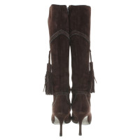 Pura Lopez Suede boots in brown