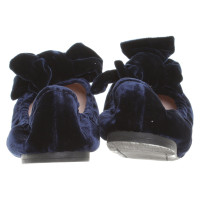 Miu Miu Velvet ballerinas in night blue