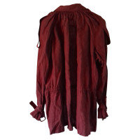 Christian Dior Jacket/Coat Linen in Bordeaux