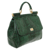 Dolce & Gabbana Handtasche aus Leder in Grün