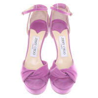 Jimmy Choo Sandales à plateforme en violet