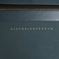 Victoria Beckham Shopper aus Leder in Petrol