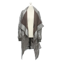 Rick Owens Giacca/Cappotto in Cotone in Argenteo