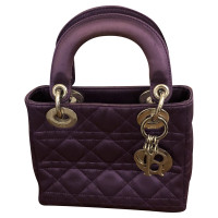 Christian Dior Handbag Silk in Violet