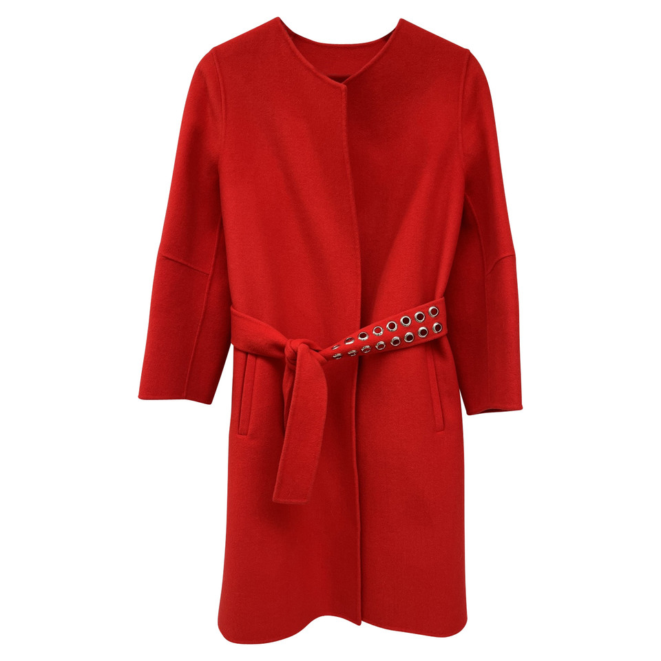 Pinko Giacca/Cappotto in Lana in Rosso