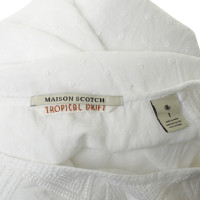Maison Scotch Baumwollkleid in Weiß