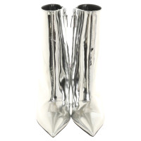Balenciaga Ankle boots Leather in Silvery