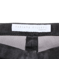 Fabiana Filippi Leather pants in grey