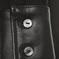 D&G Bluse mit Leder-Details