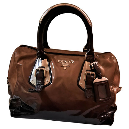 Prada Handbag Patent leather in Brown