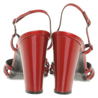 Casadei Sandalen aus Lackleder in Rot