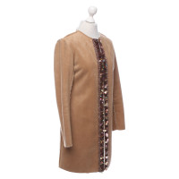 Velvet Jacket/Coat in Beige