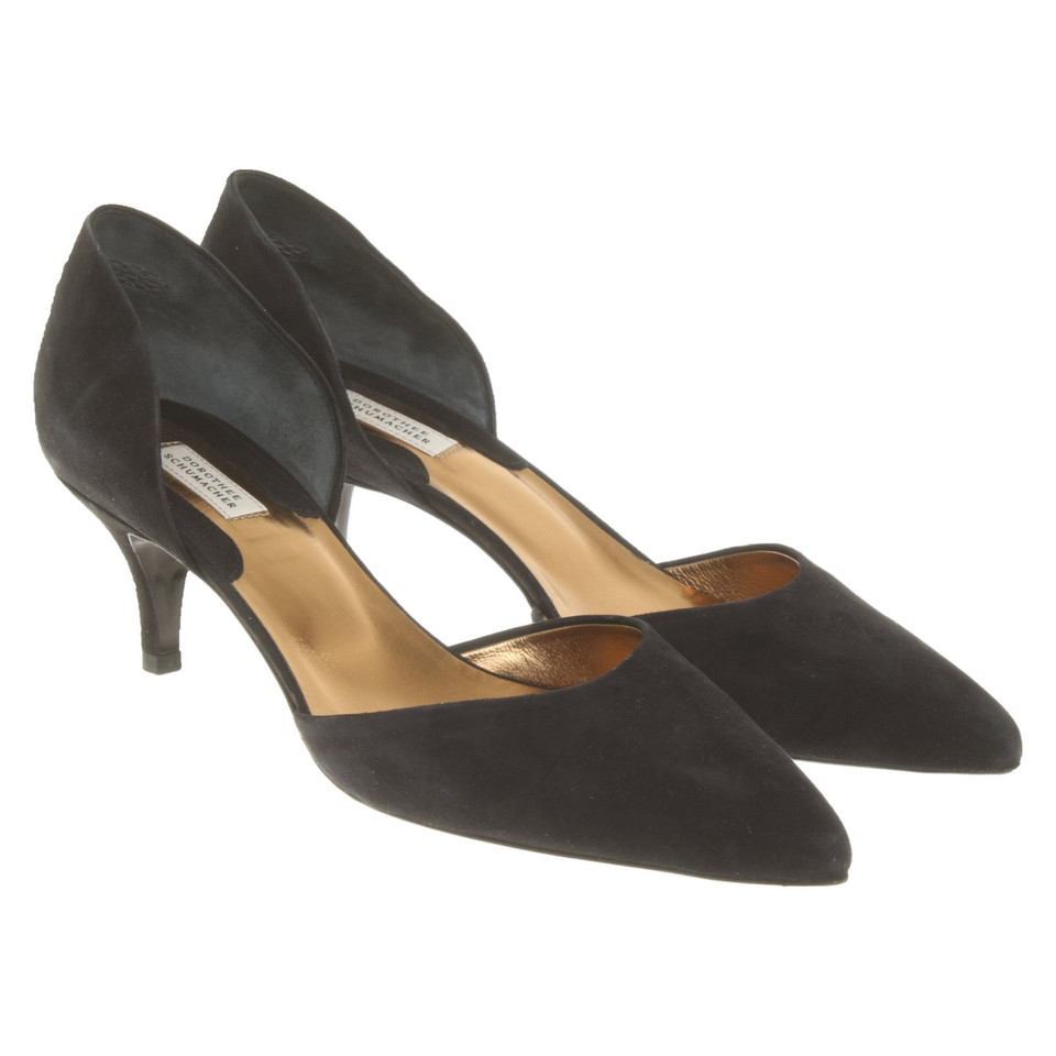 Dorothee Schumacher Pumps/Peeptoes Suède in Zwart