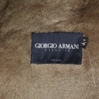 Giorgio Armani Jacke/Mantel aus Leder in Braun