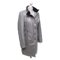 Costume National Leather coat in grey
