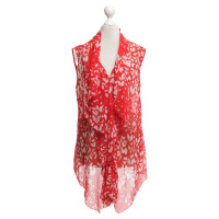 St. Emile top in red / white