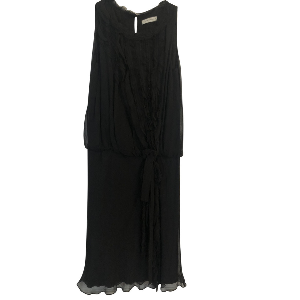 René Lezard Dress Silk in Black