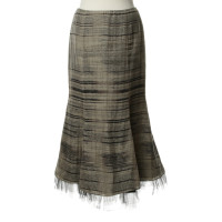 Giorgio Armani striped skirt with tulle detail