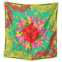 Gianni Versace Kleurrijk patroon zijden sjaal